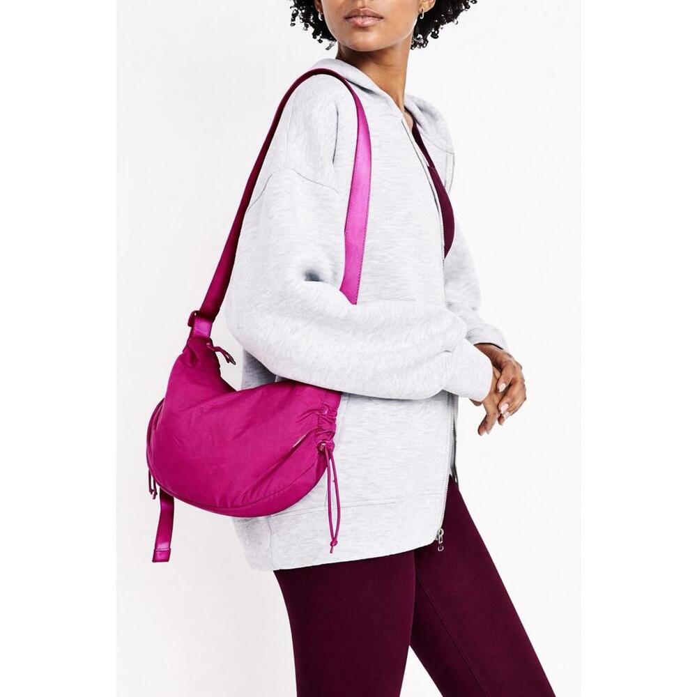 NWT Micro Trek Bag Old Navy Purse Magenta Drawstring Side Adjustable Strap